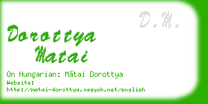 dorottya matai business card